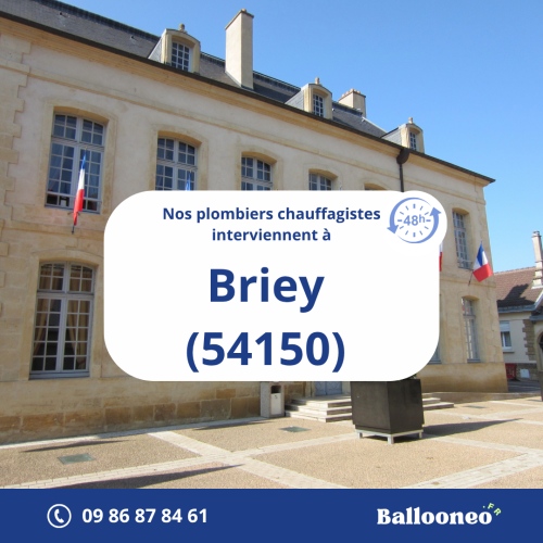 Dépannage de chauffe-eau par Ballooneo à Briey (54150)