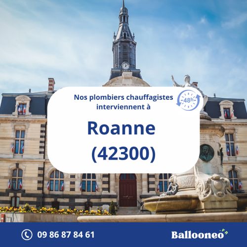 Dépannage de chauffe-eau par Ballooneo à Roanne (42300)
