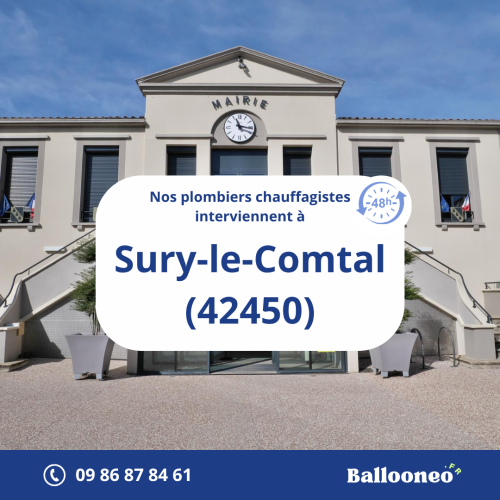 Dépannage de chauffe-eau par Ballooneo à Sury-le-Comtal (42450)